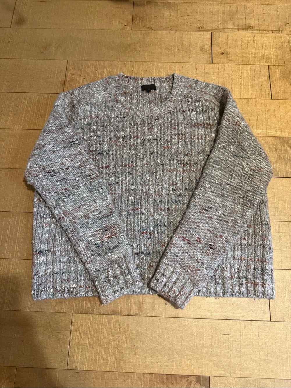 J Crew Collection Gray - Multicolor Textured Sweater - Size M